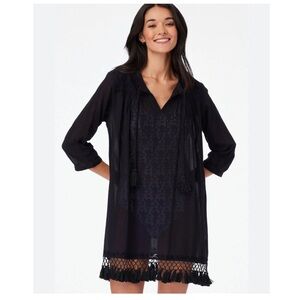 Roller Rabbit Lucknow Serafina Tunic in Black Sz M